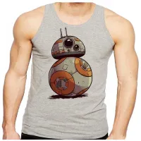 Camiseta Regata adulto ou infantil Star wars bb8 robo darth vader - Foto 2