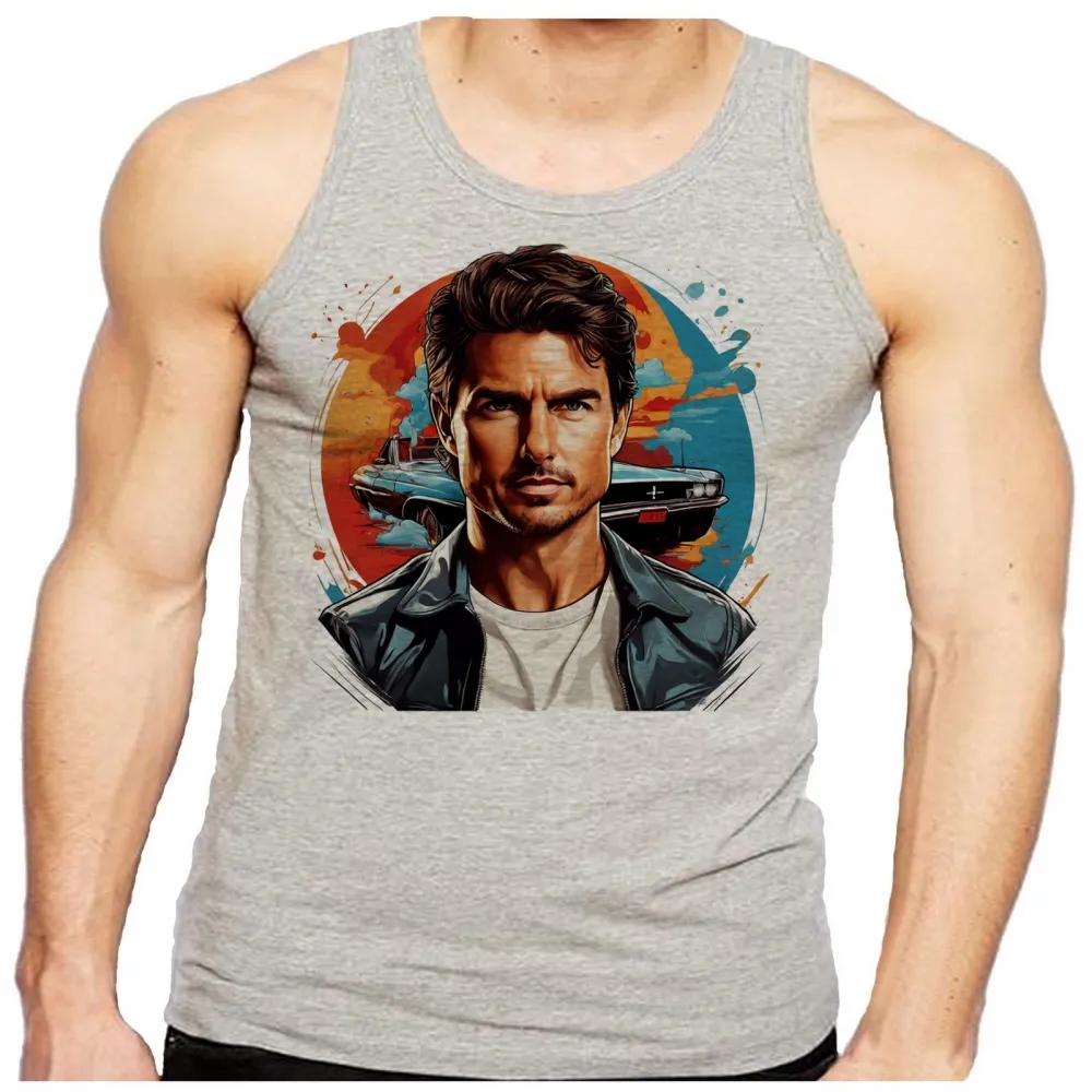 Camiseta Regata adulto ou infantil Tom cruise top gun ator piloto carro Imagem