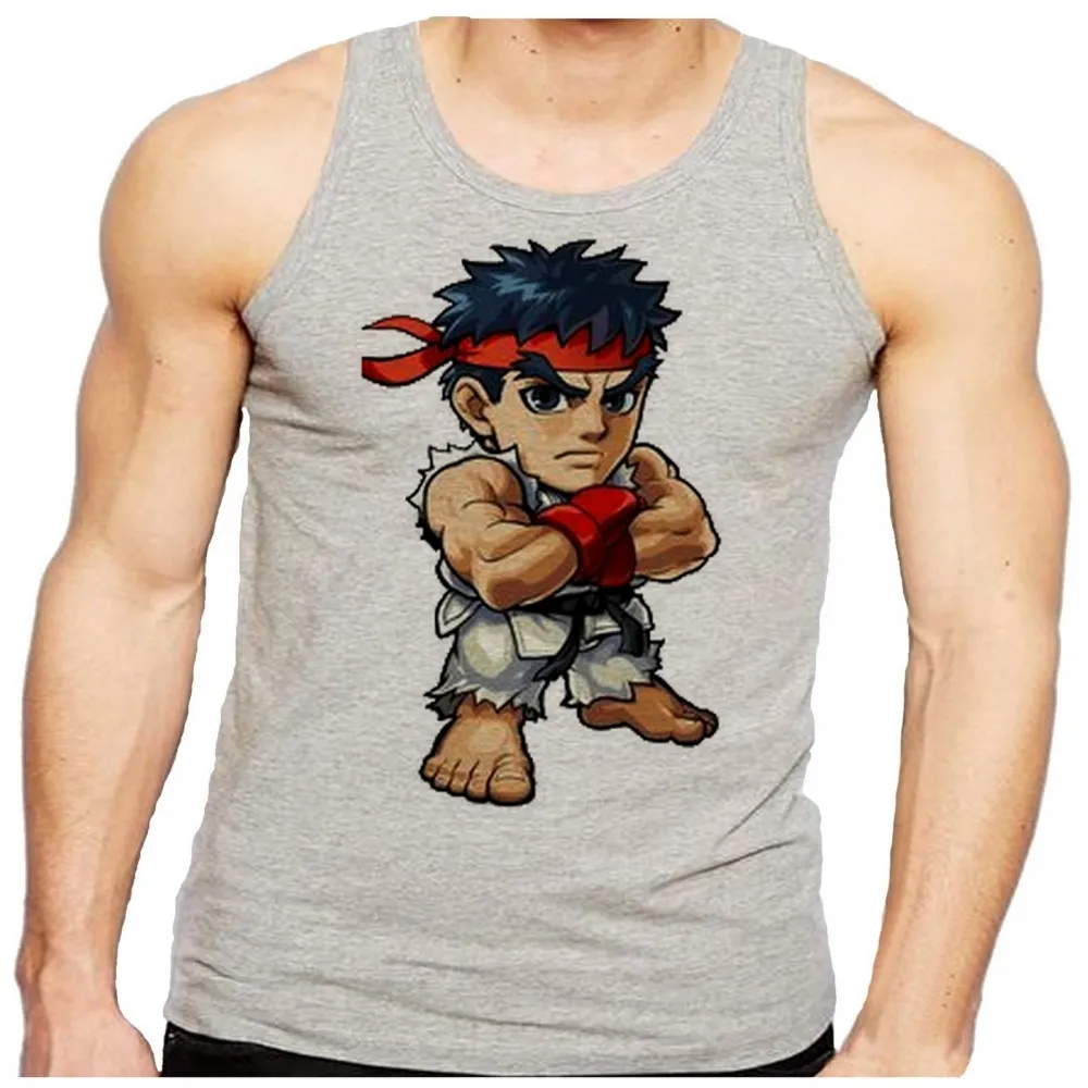 Camiseta Regata adulto ou infantil Ryu Karate Street Fighter jogo antigo