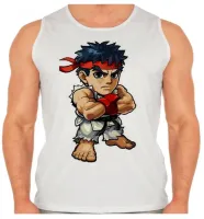 Camiseta Regata adulto ou infantil Ryu Karate Street Fighter jogo antigo - Foto 2