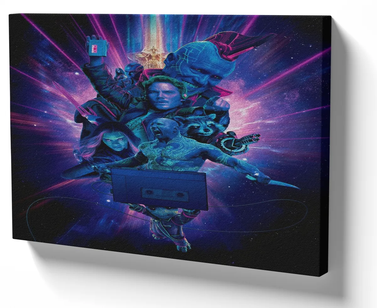 Azulejo decorativo personalizado parede ou mesa Guardiões da Galáxia azul