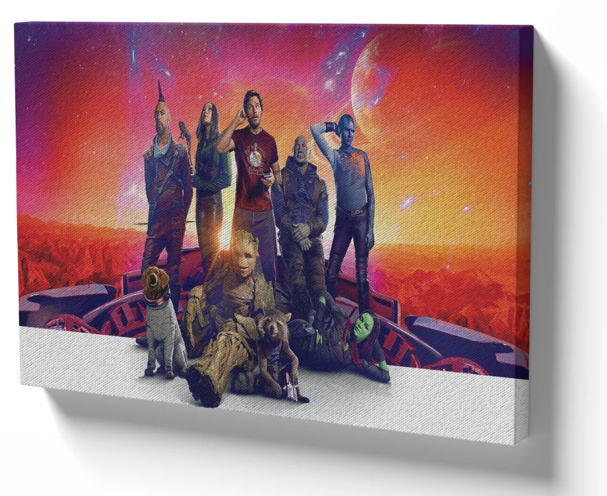 Azulejo decorativo personalizado parede ou mesa Guardiões da Galáxia turma