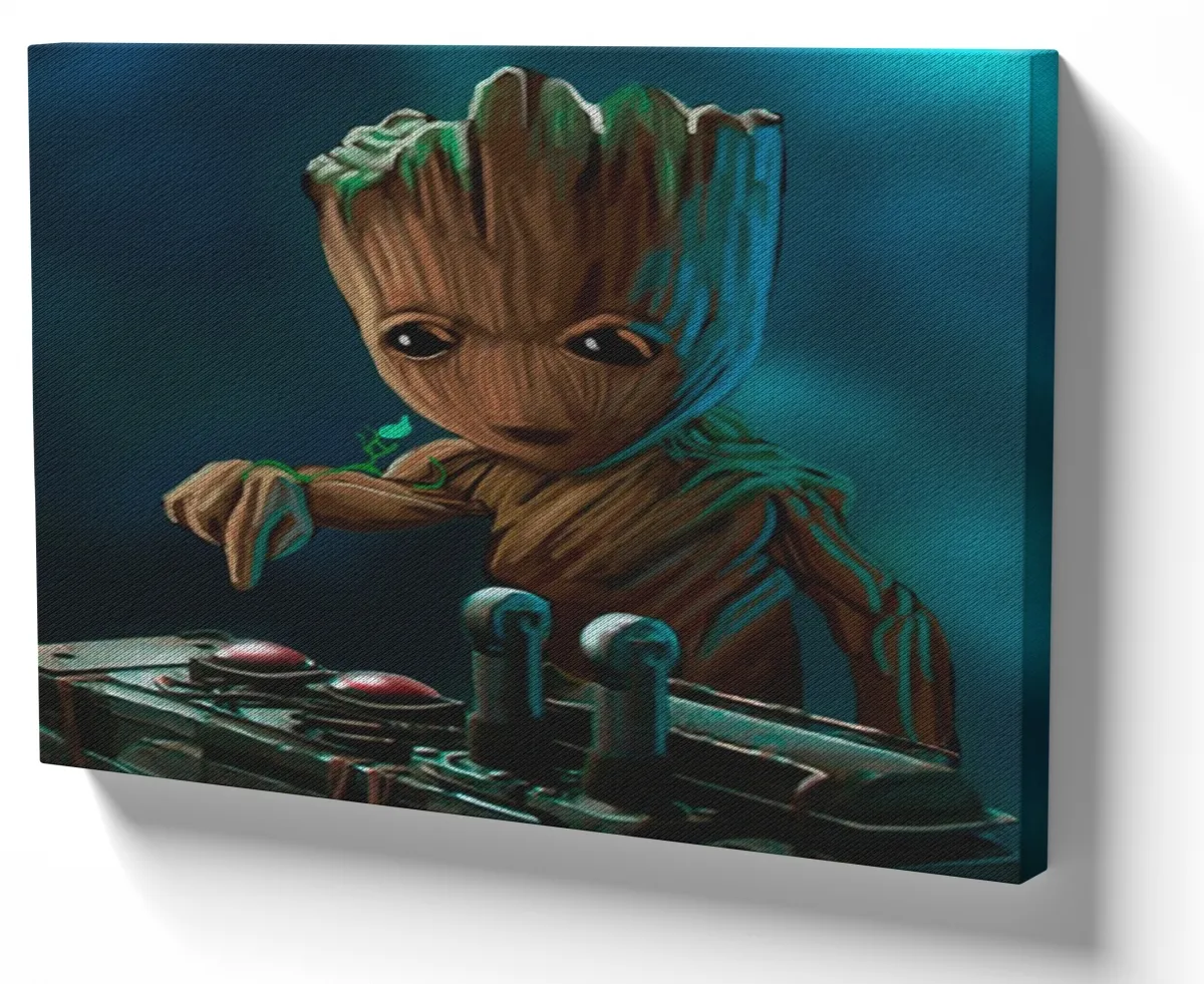 Azulejo decorativo personalizado parede ou mesa Guardiões Galáxia Groot controle