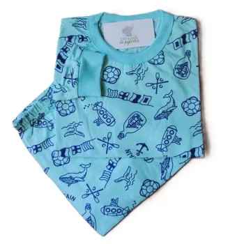 Pijama Infantil Tamanho 10 Masculino Longo com Punho - Foto 2