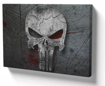 Azulejo decorativo personalizado parede ou mesa Justiceiro Punisher