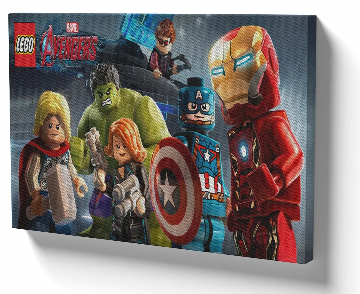 Azulejo decorativo personalizado parede ou mesa Lego Vingadores thor hulk