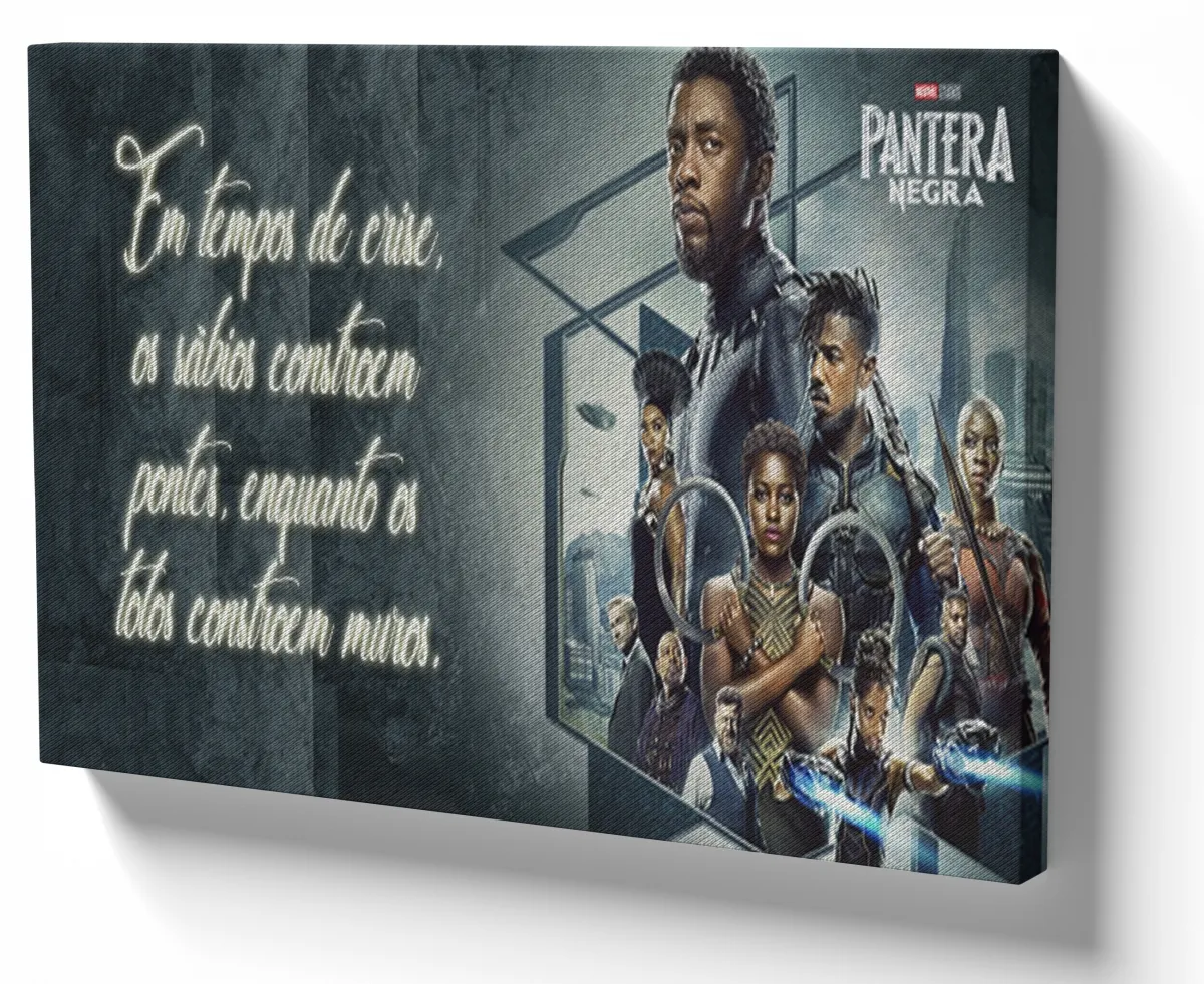 Azulejo decorativo personalizado parede ou mesa Pantera negra em tempos de crise Imagem