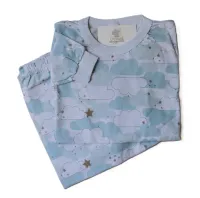 Pijama Infantil Tamanho 12 Feminino Longo com Punho - Foto 3