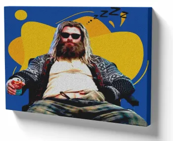 Azulejo decorativo personalizado parede ou mesa Thor obeso