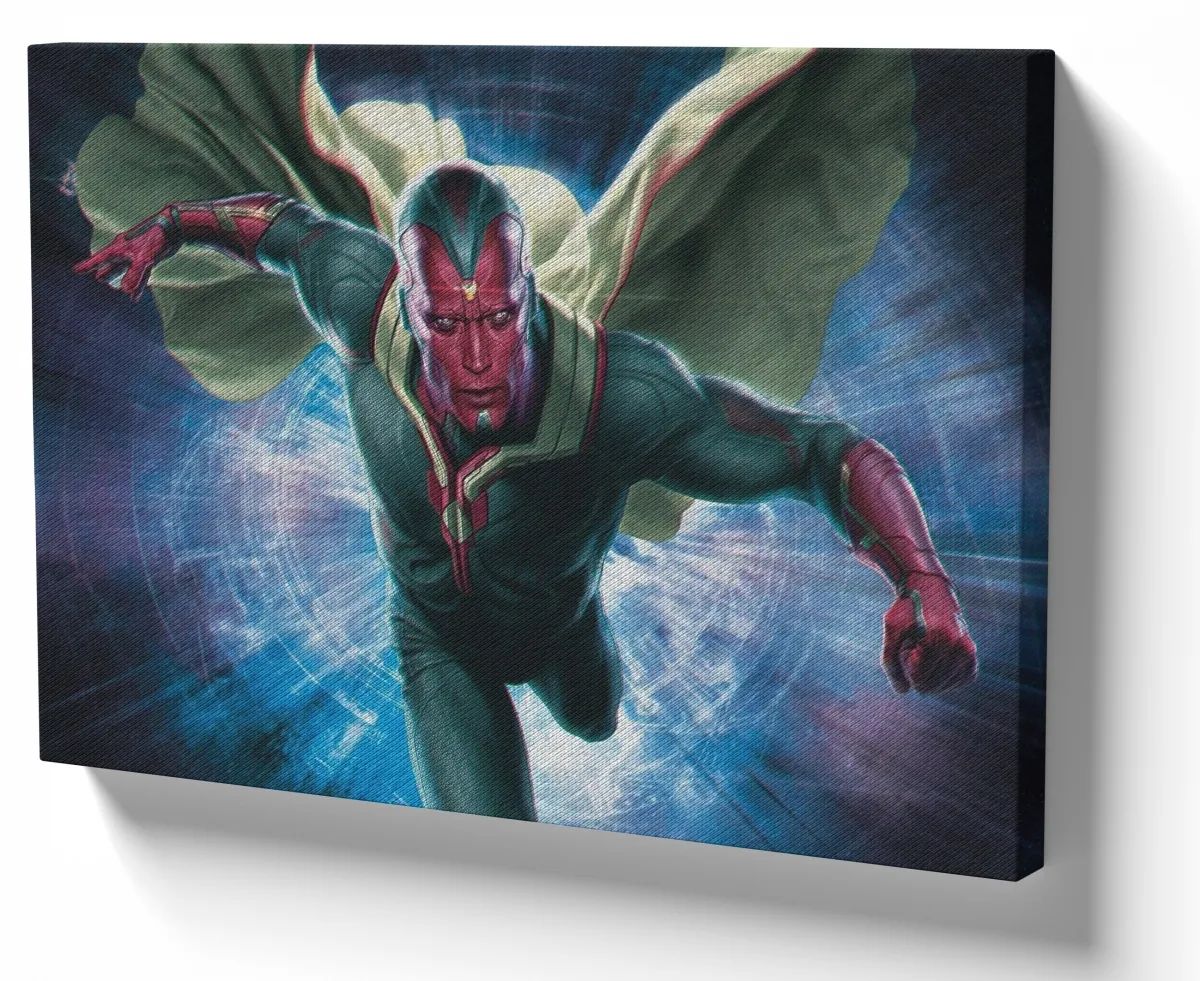 Azulejo decorativo personalizado parede ou mesa Visão Marvel Imagem