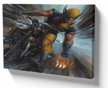 Azulejo decorativo personalizado parede ou mesa Wolverine moto
