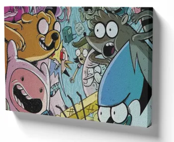 Azulejo decorativo personalizado parede ou mesa Apenas um show vs Hora da Aventura