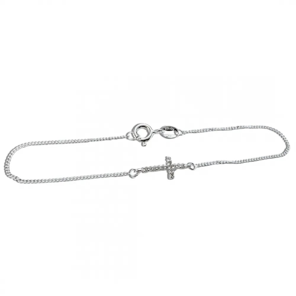 Pulseira Prata 950 com cruz cravada - 240950