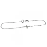 Pulseira Prata 950 com cruz cravada - 240950