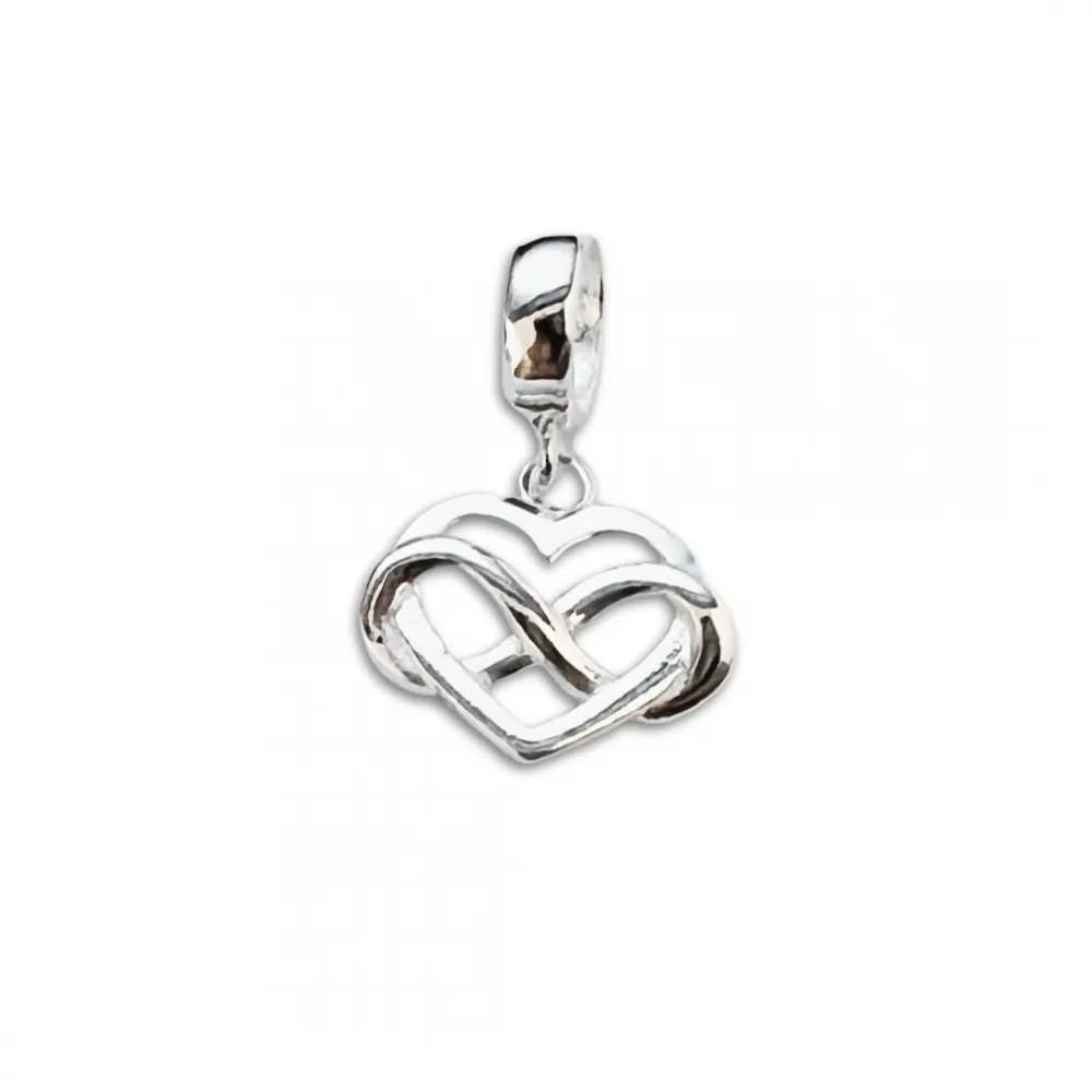 Berloque de Prata 950 - Coração Infinito - 251838 Imagem