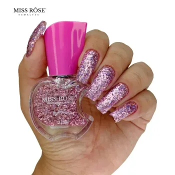 MISS RÔSE - Esmalte Glitter - Cor A507 - 12ml