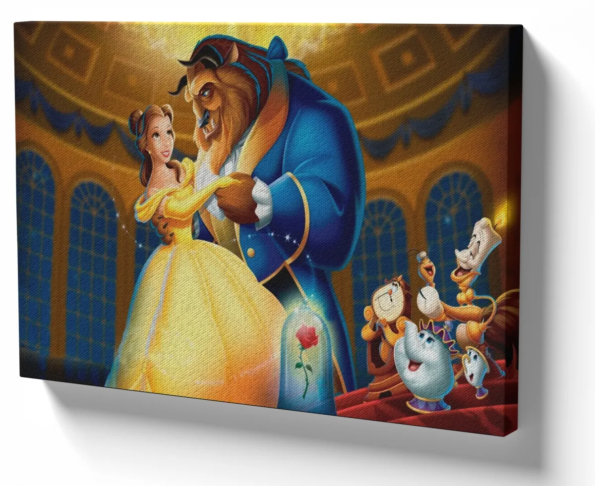 Azulejo decorativo personalizado parede ou mesa bela fera disney Imagem