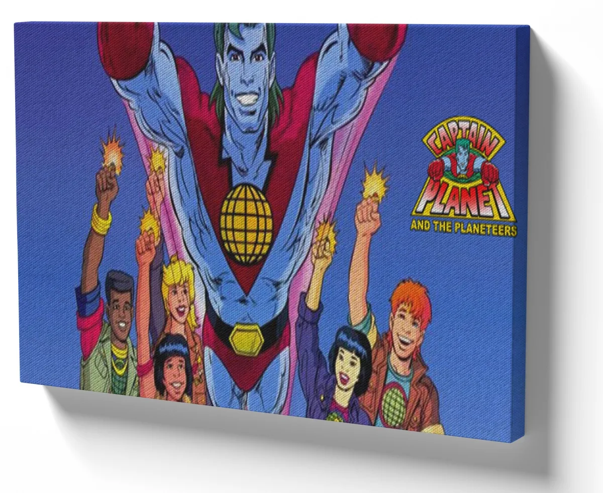 Azulejo decorativo personalizado parede ou mesa Capitão Planeta planetários