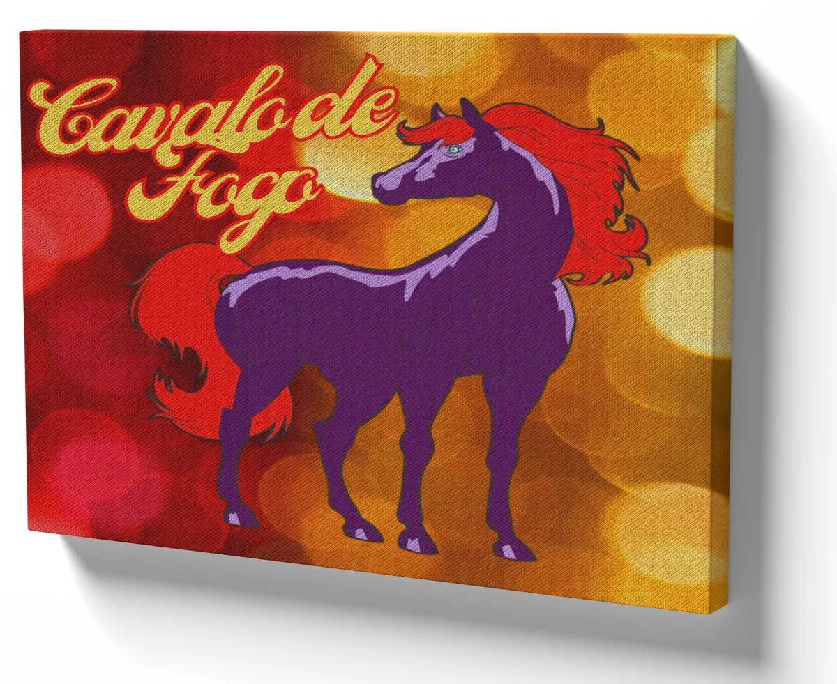 Azulejo decorativo personalizado parede ou mesa Cavalo de Fogo