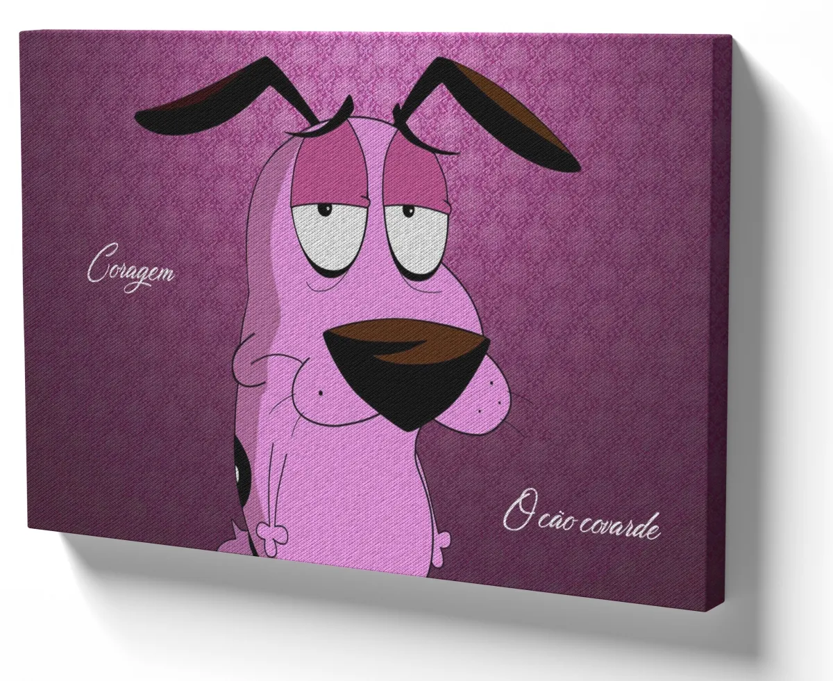 Azulejo decorativo personalizado parede ou mesa Coragem cão covarde Imagem