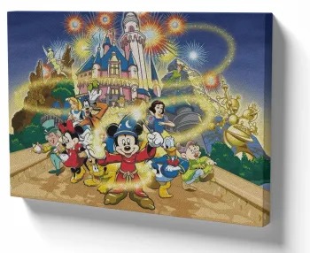 Azulejo decorativo personalizado parede ou mesa Disney castelo mickey pluto pateta