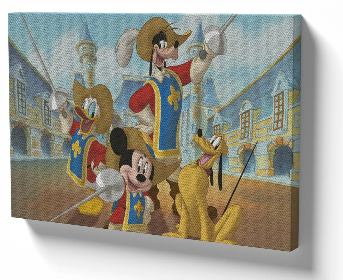Azulejo decorativo personalizado parede ou mesa Disney 3 mosqueteiros