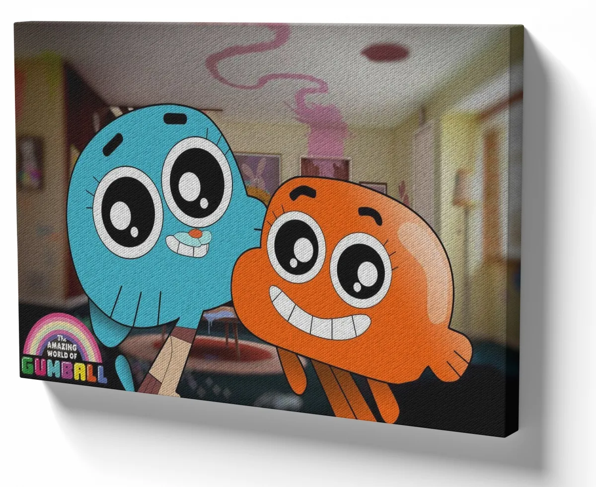 Azulejo decorativo personalizado parede ou mesa Gumball Darwin desenho