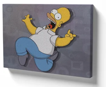 Azulejo decorativo personalizado parede ou mesa Homer Simpsons cantando