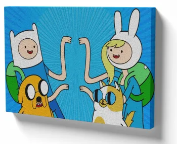 Azulejo decorativo personalizado parede ou mesa Hora da Aventura inverso