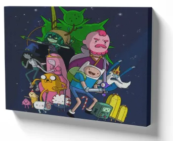 Azulejo decorativo personalizado parede ou mesa Hora da Aventura turma
