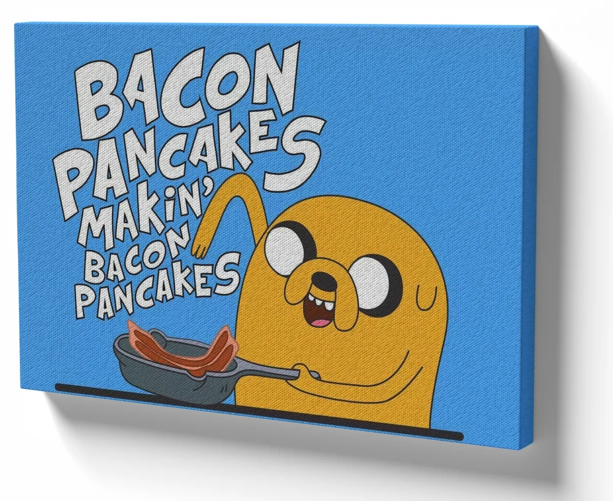 Azulejo decorativo personalizado parede ou mesa Jake Pancakes Bacon Imagem
