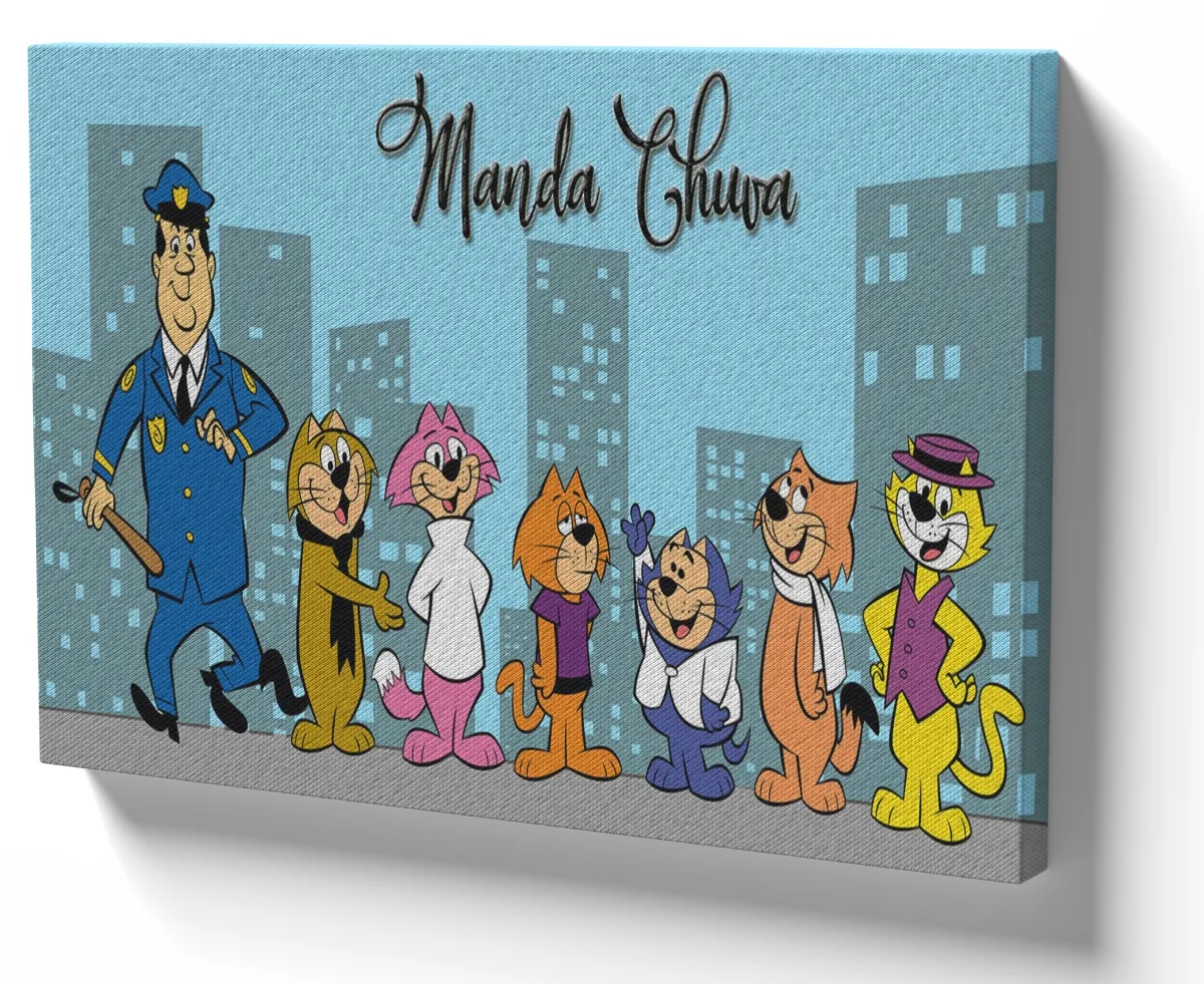 Azulejo decorativo personalizado parede ou mesa Manda Chuva e turma