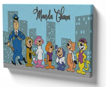 Azulejo decorativo personalizado parede ou mesa Manda Chuva e turma