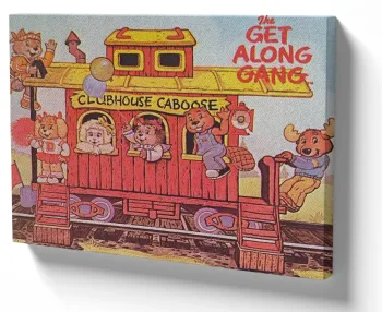 Azulejo decorativo personalizado parede ou mesa Nossa turma trem