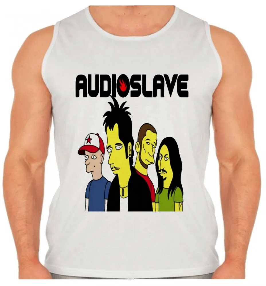 Camiseta Regata adulto ou infantil audioslave simpsons banda rock