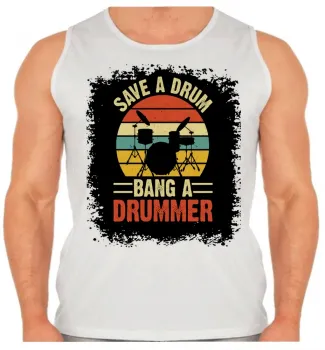 Camiseta Regata adulto ou infantil Bateria baterista rock musica - Foto 2