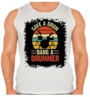 Camiseta Regata adulto ou infantil Bateria baterista rock musica - Foto 2