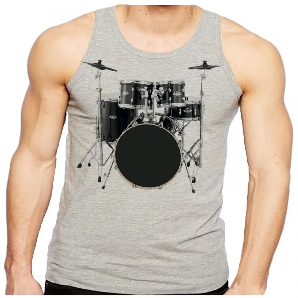 Camiseta Regata adulto ou infantil Bateria rock musica banda