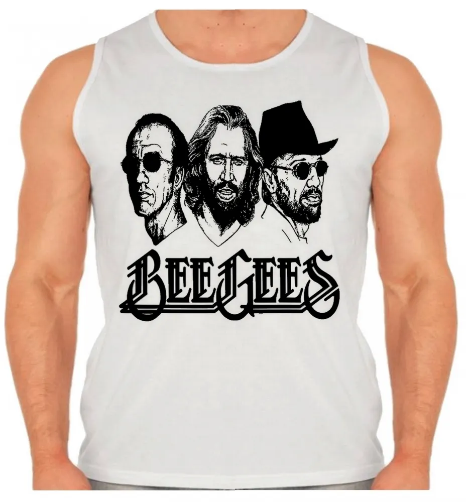Camiseta Regata adulto ou infantil Beegees banda rock antiga Imagem