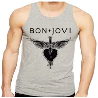 Camiseta Regata adulto ou infantil Bon Jovi banda rock antiga - Foto 2