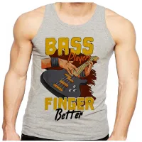 Camiseta Regata adulto ou infantil Contra baixo rock musico - Foto 2