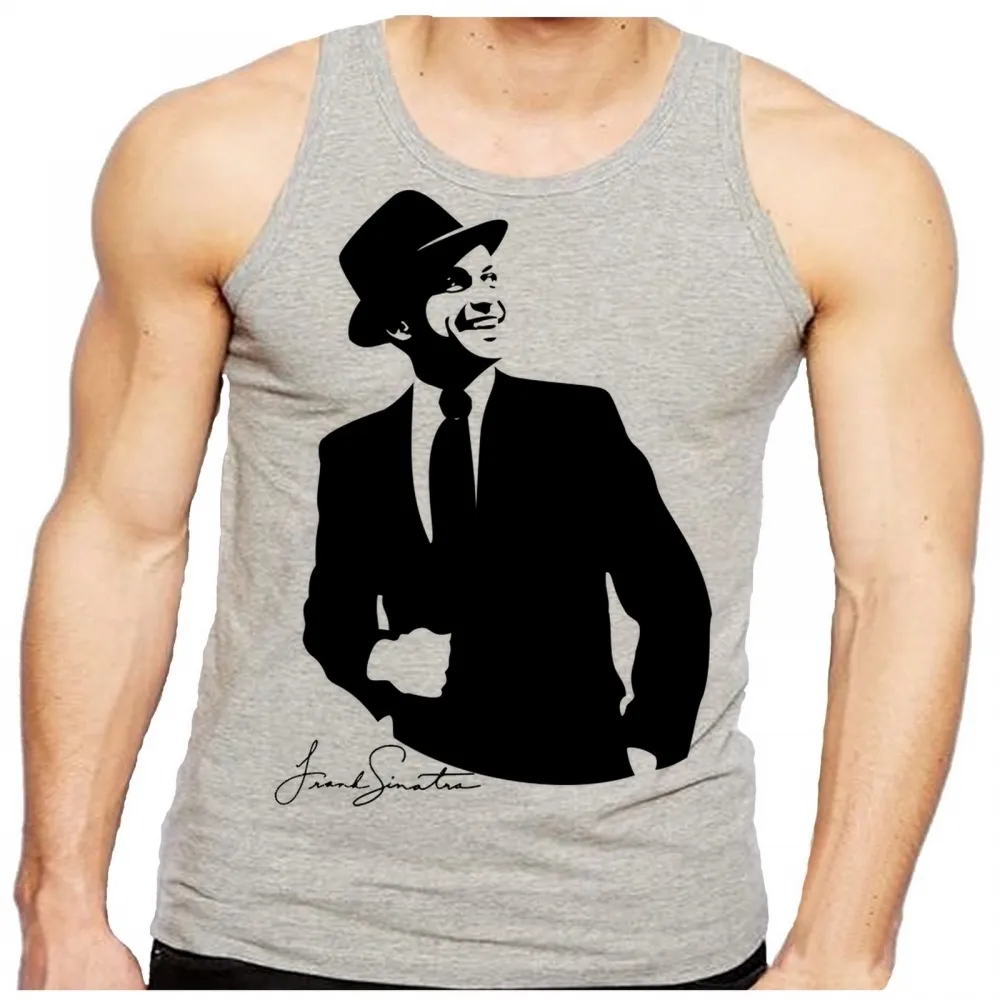 Camiseta Regata adulto ou infantil frank Sinatra cantor classico