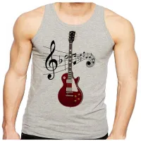 Camiseta Regata adulto ou infantil Guitarra contra baixo musica - Foto 2