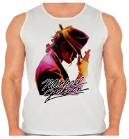Camiseta Regata adulto ou infantil Michael Jackson Chapéu Pop - Foto 2