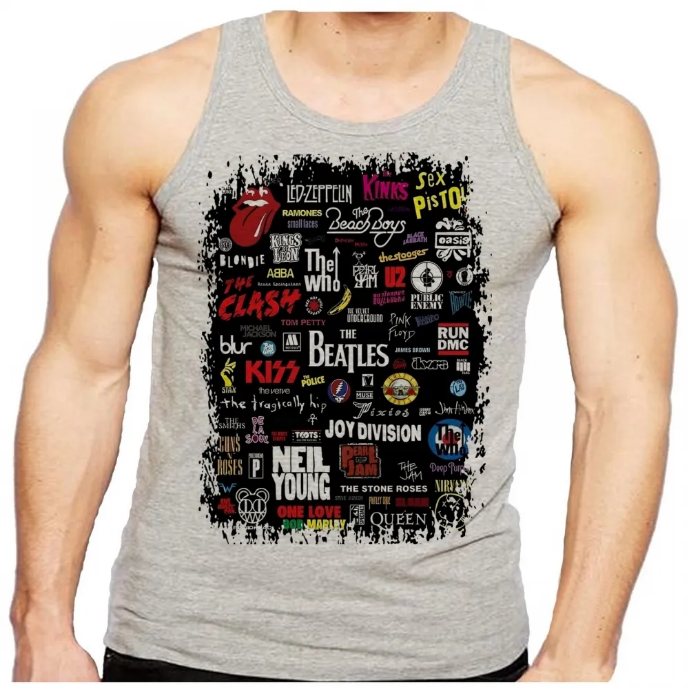 Camiseta Regata adulto ou infantil Rock bandas famosas Imagem