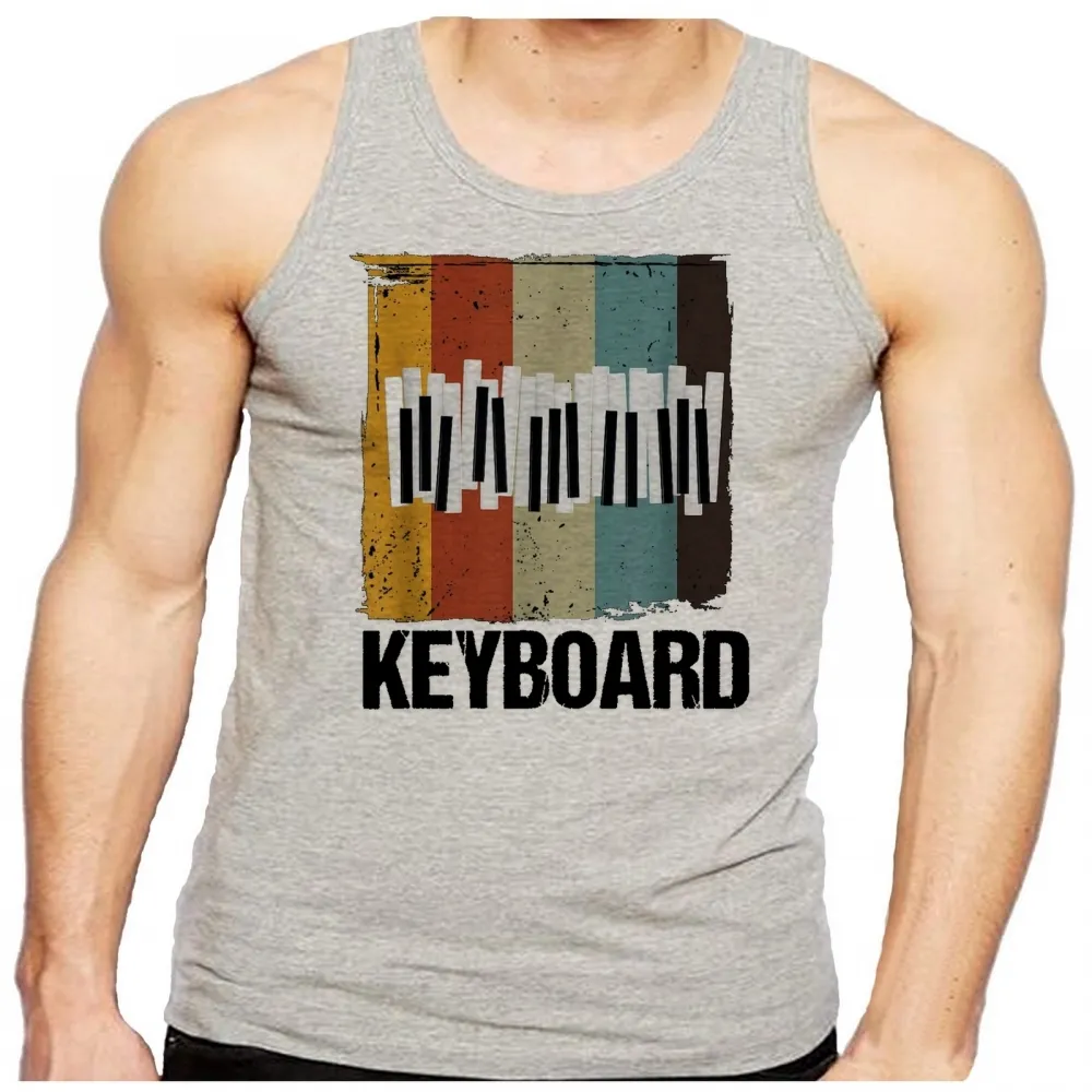 Camiseta Regata adulto ou infantil Teclado tecladista musica Imagem