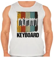 Camiseta Regata adulto ou infantil Teclado tecladista musica - Foto 2