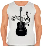 Camiseta Regata adulto ou infantil Violão musica musico artista - Foto 2