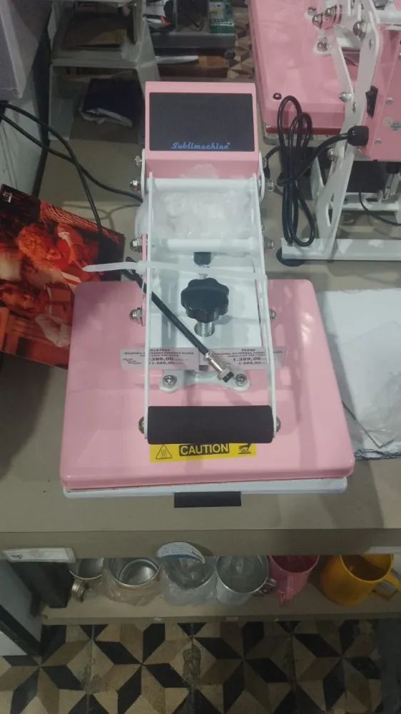 MAQUINA DE PRENSA TERMICA PLANA 23X30 220V VM -ROSA