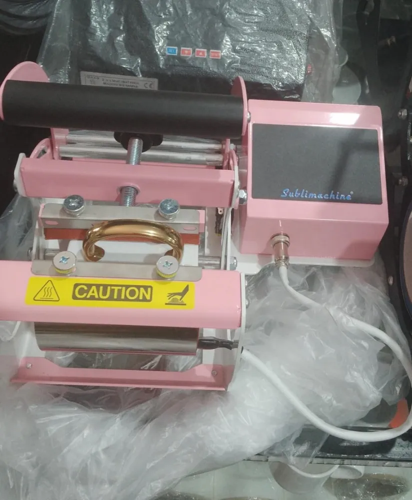 MAQUINA  DE PRENSA TERMICA CILINDRICA 220V -ROSA VM SUB